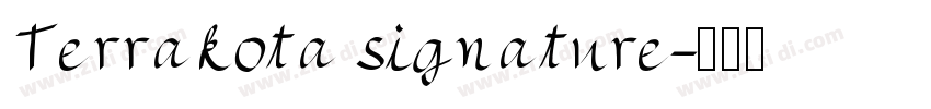 Terrakota signature字体转换